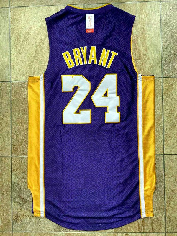 Men Los Angeles Lakers 24 Bryant Purple away Embroidered 2021 NBA Jersey